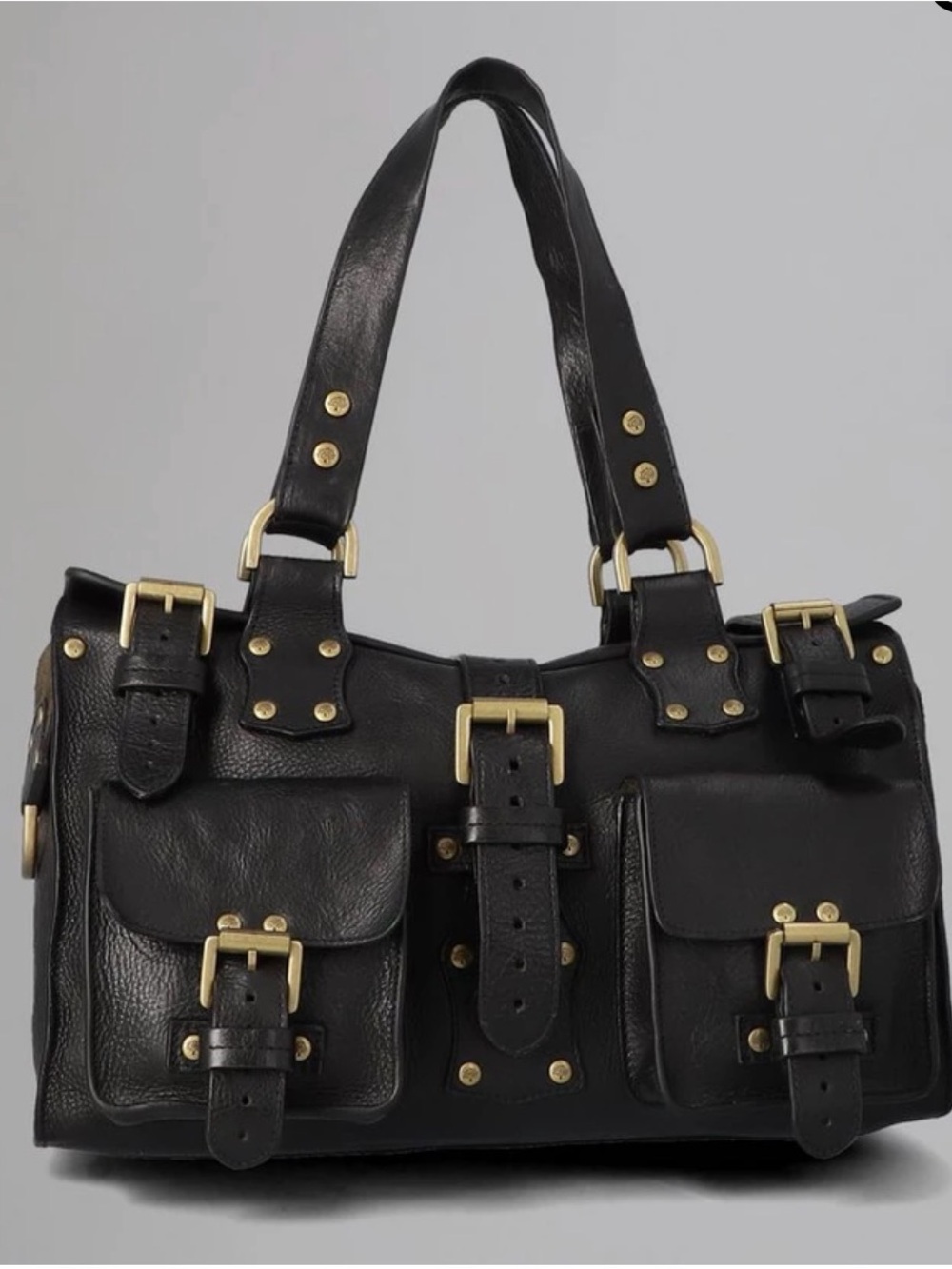 👀 Black Beauty - Mulberry “Roxanne”  Leather Shoulder Bag - Excellent Condition